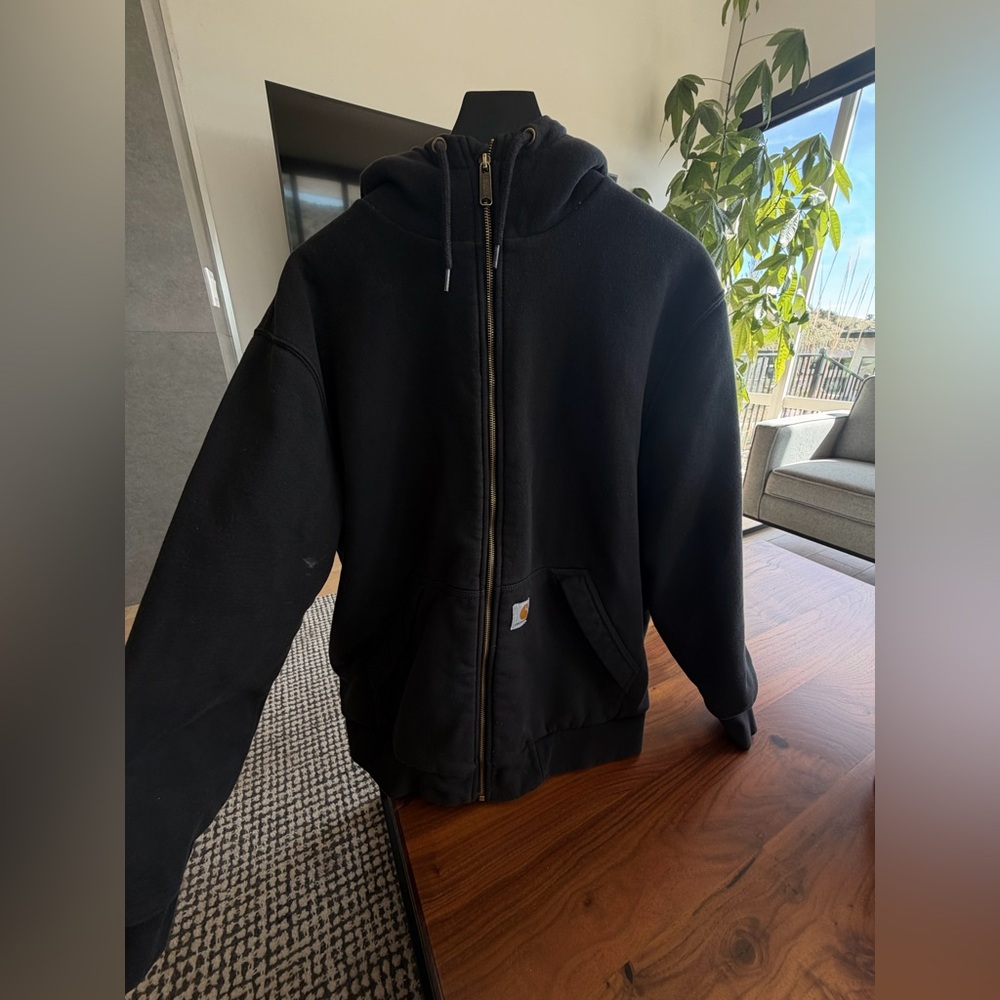 Carhartt Gray Sherpa-Lined Zip Hoodie